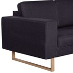 vidaXL Ensemble de canapé 2 Pièces tissu noir