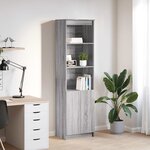 vidaXL Buffet haut sonoma gris 50x35x180 cm bois d'ingénierie