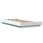 vidaXL Cadre de lit avec lumières LED sans matelas blanc 100x200 cm