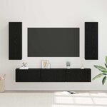 vidaXL Ensemble meuble TV 5 Pièces Chêne noir Bois d'ingénierie