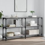 vidaXL Table console sonoma gris 150x29x75 cm bois d'ingénierie