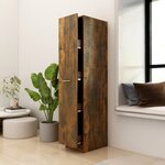 vidaXL Armoire apothicaire Chêne fumé 30x42 5x150 cm Bois d'ingénierie