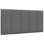 vidaXL Lit avec matelas gris foncé 100x200 cm tissu