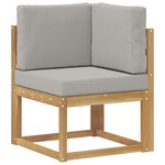 vidaXL Ensemble de canapés d'extérieur 3 Pièce Blanc et gris clair