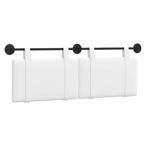 vidaXL Tête de lit suspendue Blanc Tissu