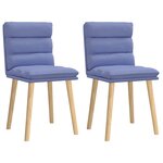 vidaXL Chaises à manger lot de 2 bleu jean tissu