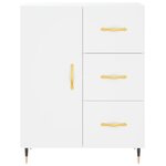 vidaXL Buffet haut Blanc 69 5x34x180 cm Bois d'ingénierie