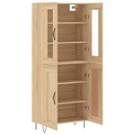 vidaXL Buffet haut Chêne sonoma 69 5x34x180 cm Bois d'ingénierie