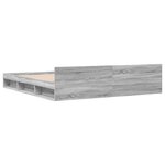 vidaXL Cadre de lit avec tiroirs sans matelas sonoma gris 180x200 cm