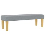 vidaXL Lit Box Spring avec Matelas et Banquette Gris clair 200x200 cm Tissu