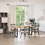 vidaXL Pieds de table console en U  2 pièces  noir  38 x (72-73) cm  acier