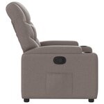 vidaXL Fauteuil inclinable Taupe Tissu