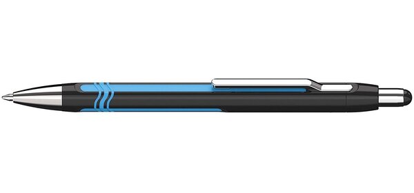 Stylo à bille Epsilon noir-cyan Pointe Extra Large Bleu SCHNEIDER