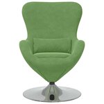 vidaXL Fauteuil œuf Vert clair 63 x 73 x 90 cm Velours