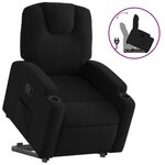 vidaXL Fauteuil inclinable noir tissu