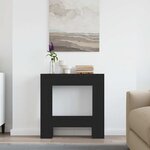 VidaXL Cadre de cheminée chêne noir 81x18x82 cm bois d'ingénierie