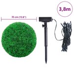 vidaXL Boules de buis artificielles avec lumières LED 2 Pièces vert 35 cm