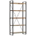 vidaXL Bibliothèque 5 niveaux 90x30x180 cm Bois solide de récupération