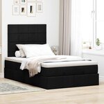 vidaXL Cadre de lit ottoman avec matelas noir 120x200cm tissu