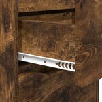 vidaXL Tables de chevet avec tiroir 2 Pièces Chêne fumé 40 x 30 x 467 cm