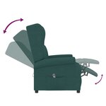 vidaXL Fauteuil Vert foncé Tissu