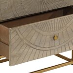 vidaXL Commode 55x30x76 cm bois massif de manguier et fer