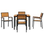 vidaXL Ensemble de salle à manger de jardin 5 pièces en bois massif d'acacia et métal