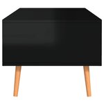 vidaXL Table basse Noir brillant 100x49 5x43 cm Bois d'ingénierie