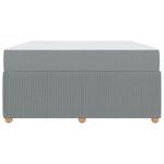 vidaXL Cadre de lit avec matelas Gris clair 160 x 200 cm tissu
