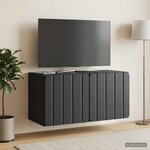 vidaXL Meuble TV mural 59 5 x 31 x 30 cm Noir Bois d'ingénierie