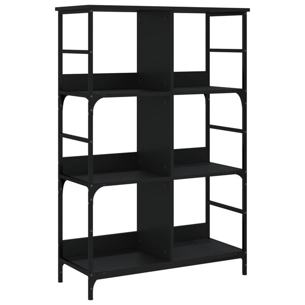 vidaXL Bibliothèque noir 78 5x33x117 5 cm bois d'ingénierie