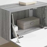 vidaXL Meuble TV mural Gris Sonoma 60 x 31 x 29.5 cm Bois d'ingénierie