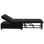 vidaXL Canapé-Lit Noir 194 x 67 x 82 cm Velours