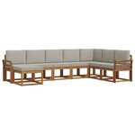 vidaXL Ensemble de canapés d'extérieur 8 Pièces Gris Naturel et Clair