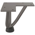 vidaXL Pieds en épingle à cheveux pour table basse 4 pièces Acier naturel 10 cm Acier massif