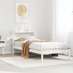 vidaXL Cadre de lit sans matelas blanc 90x190 cm bois de pin massif