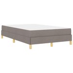 vidaXL Lit à ressorts avec matelas Taupe 120 x 200 cm tissu