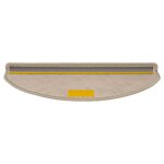vidaXL Tapis d'escalier autocollants 15 Pièces 65x21x4 cm Beige foncé