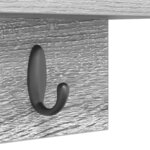 vidaXL Porte-manteau mural avec étagère Sonoma gris 60 x 10.5 x 18 cm