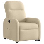 vidaXL Fauteuil inclinable électrique crème tissu