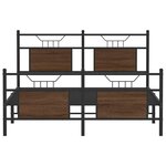 vidaXL Cadre de lit sans matelas chêne marron 137x190 cm