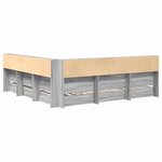 vidaXL Lit Bibliothèque Sonoma gris 180 x 200 cm Bois d'ingénierie