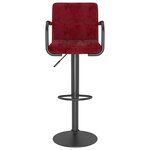 vidaXL Tabouret de bar Rouge bordeaux Velours