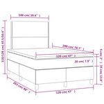 vidaXL Sommier à lattes de lit matelas et LED Bleu foncé 120x200 cm