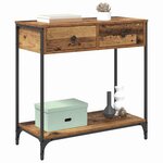 vidaXL Table console Bois Ancien 75 x 34 5 x 75 cm Bois d'ingénierie