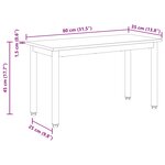 vidaXL banc Chêne artisan 80 x 35 x 45 cm Bois d'ingénierie