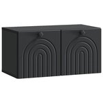 vidaXL Meuble TV mural Noir 59 5 x 31 x 30 cm Bois d'ingénierie
