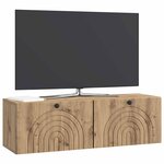 vidaXL Meuble TV mural 98 x 31 x 30 cm Chêne artisanal