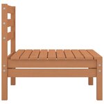 vidaXL Salon de jardin 6 Pièces Marron miel Bois de pin massif