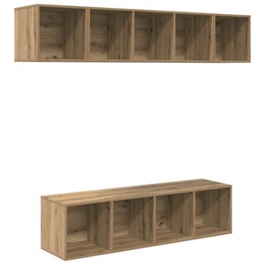 vidaXL Ensemble meuble TV 4 Pièces chêne artisanal Bois d'ingénierie